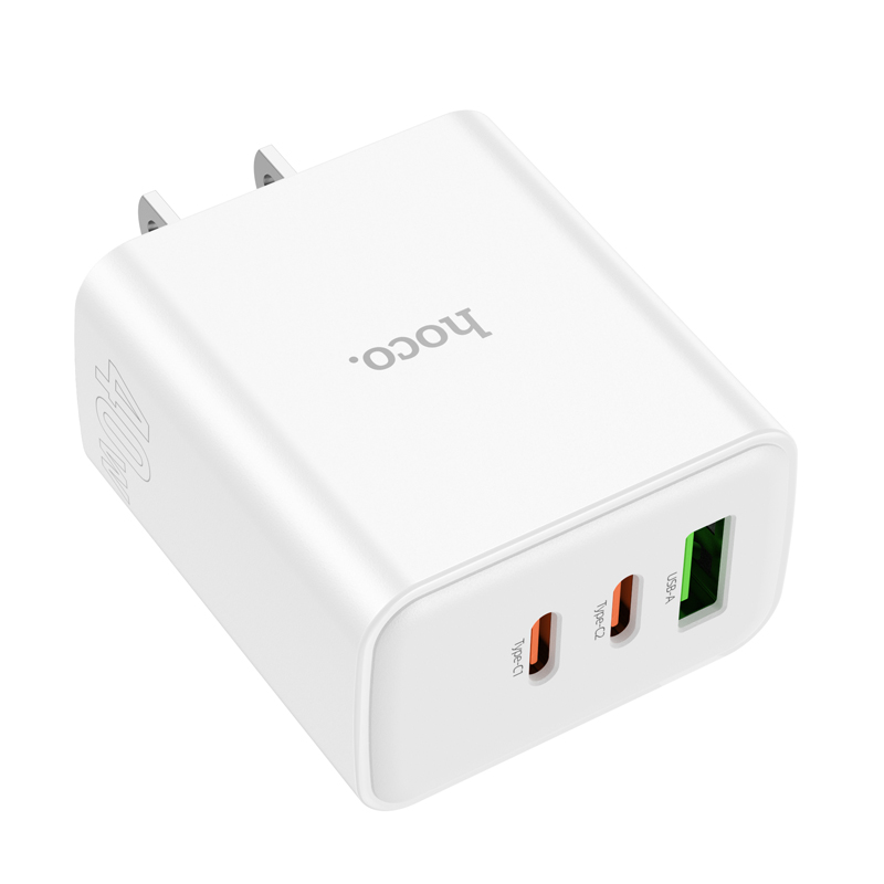 Cóc sạc nhanh 40w HOCO C126 (1 cổng usb QC3.0 vs 2 cổng type-c) 2C1A đa năng chính hãng [BH: 1 NĂM]