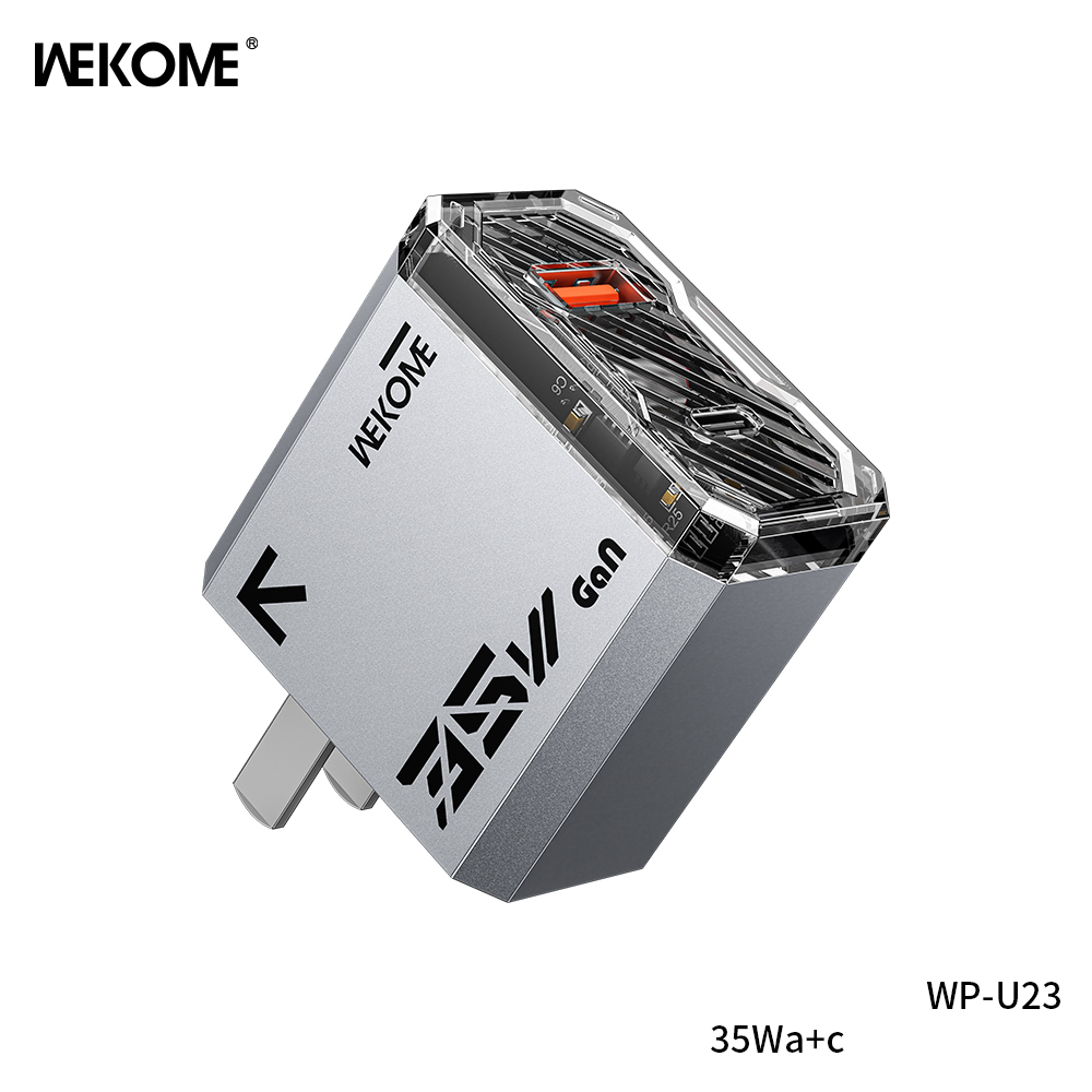 Cóc sạc nhanh 35W Wekome WP-U23 CN 2 cổng (1 cổng USB QC3.0 + 1 cổng Type C PD35W) chính hãng [BH: 1 NĂM]