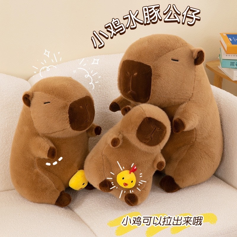 Thú nhồi bông- Chuột Lang nước Capybara size 45cm [BH: None]