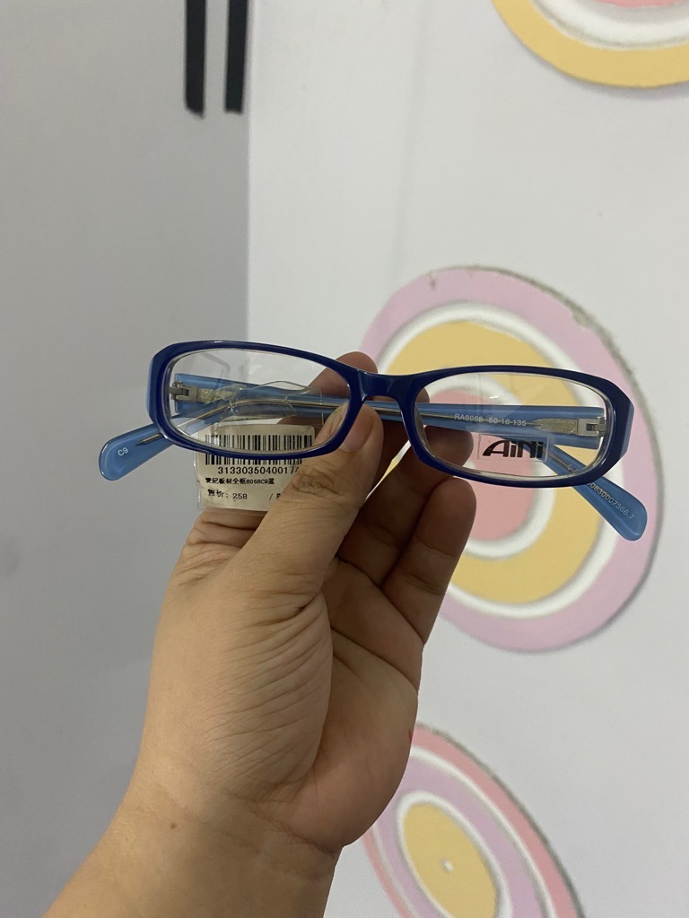 Mắt kính che bụi, chống giọt bắn, kính cận cho bé AiNi gọng nhựa dày khung kim loại chắc chắn / pktn sale