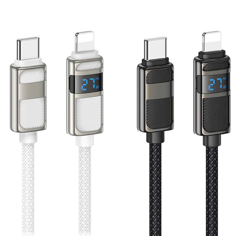 Cáp sạc nhanh 27w HOCO U137 (c-l) 1.2m - type c ra iphone lightning chính hãng [BH 1 năm]
