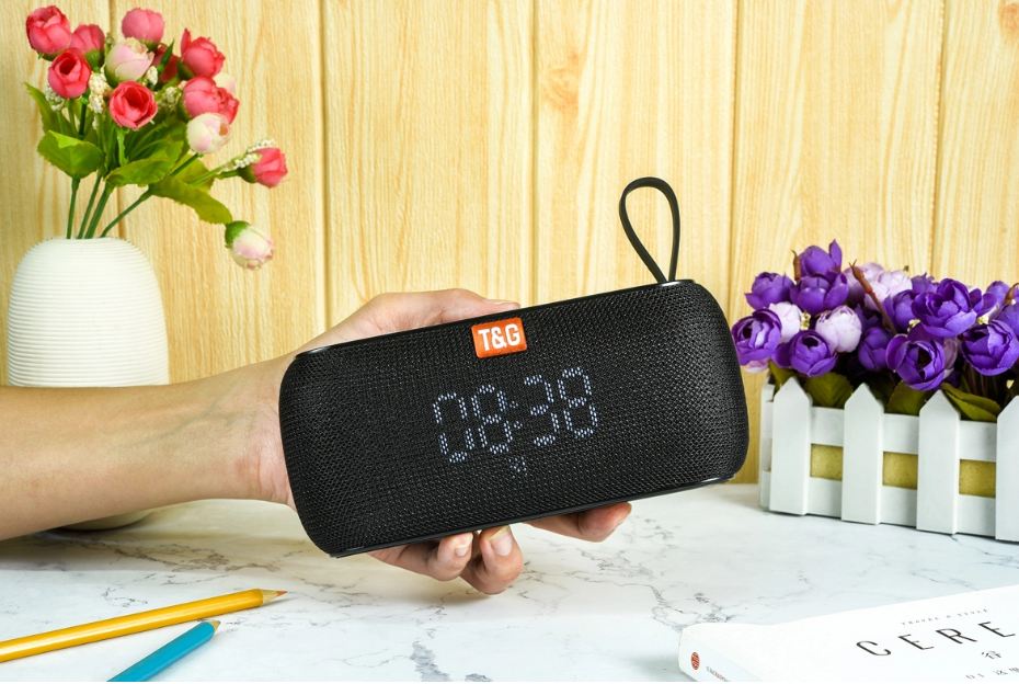 Loa bluetooth T&G TG-177 chính hãng có đồng hồ nghe nhạc, có FM, thẻ nhớ, dây đeo cực đẹp [BH 3 THÁNG]