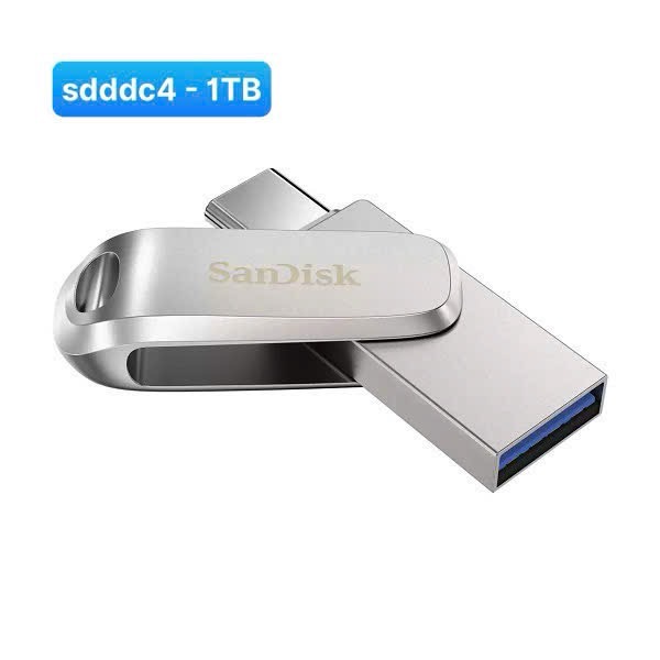USB OTG Type-C 3.2 Sandisk 1TB Ultra Dual Drive Luxe  400MB/s (SDDDC4) chính hãng [BH: 2 NĂM]