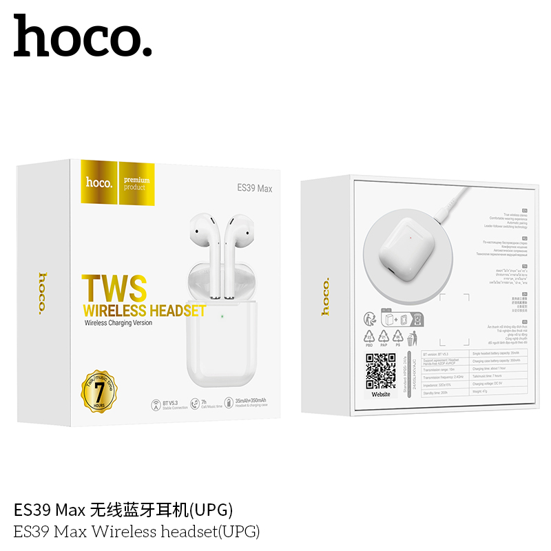 Tai nghe Bluetooth HOCO ES39 Max kiểu dáng airpods chính hãng nghe siêu hay [BH: 1 năm]