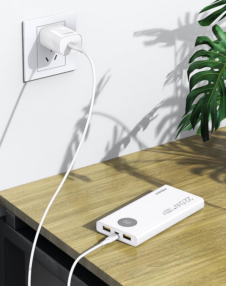 Pin sạc nhanh 22.5w PISEN D-314 10.500mAh dự phòng có LCD chính hãng (10.000mAh) [BH 1 NĂM]