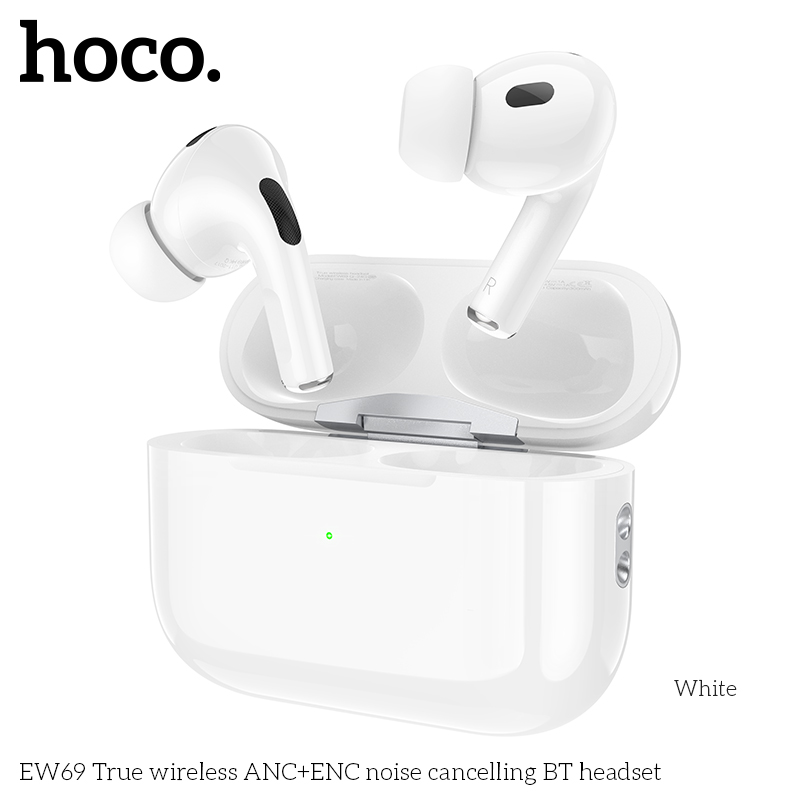 Tai nghe bluetooth HOCO EW69 True Wireless V5.4 30mAh/300mAh giảm tiếng ồn ANC+ENC kiểu dáng AIRPODS chính hãng [BH: 1 NĂM]