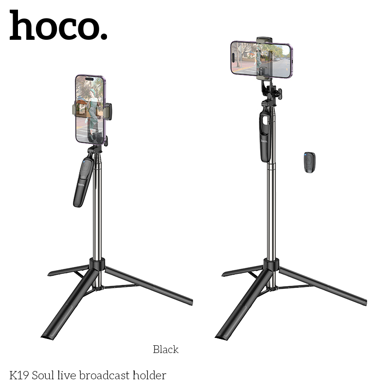 Gậy chụp hình kiêm giá đỡ điiện thoại Hoco K19