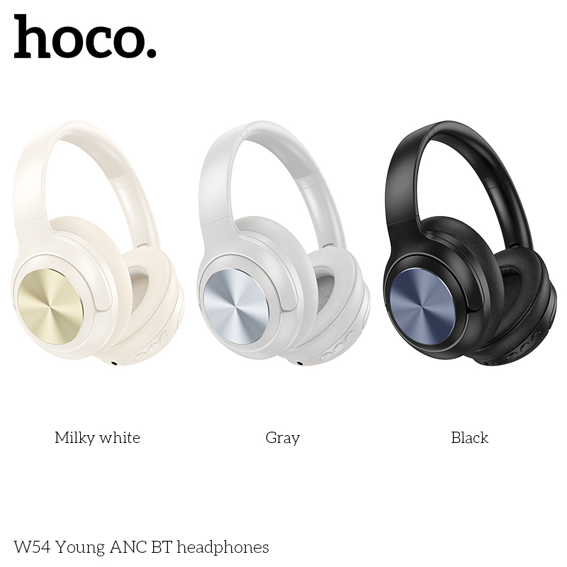 Tai nghe bluetooth chụp tai HOCO W54 Young ANC Khử tiếng ồn chủ động âm thanh nổi headphone chính hãng [BH 1 năm]