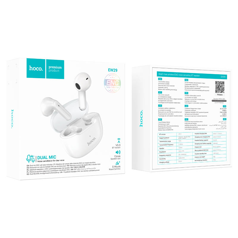 Tai nghe Bluetooth Hoco EW29 True Wireless V5.3 Airpods chính hãng [BH: 1 NĂM]
