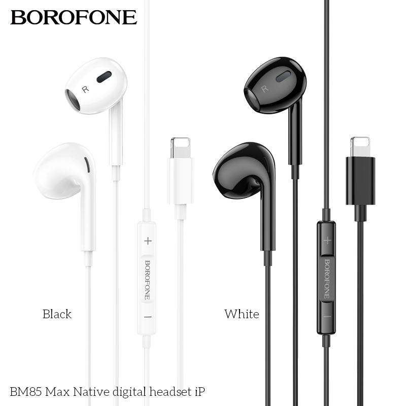 Tai nghe có dây lightning Borofone BM85 Max chui iPhone dài 1m2 chính hãng [BH 1 NĂM]