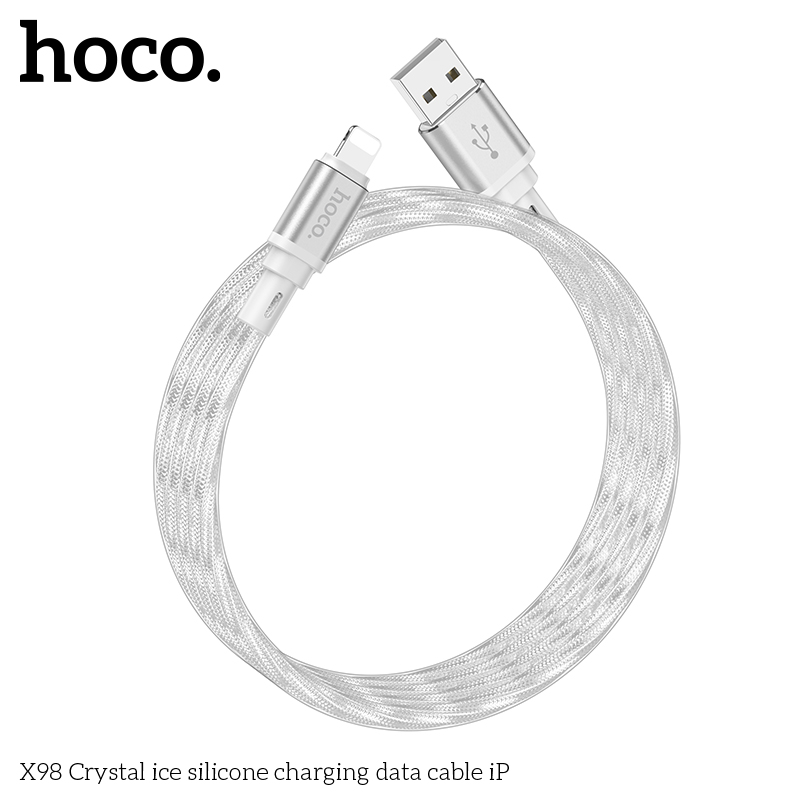 Cáp sạc nhanh HOCO X98 usb ra iPhone Lightning truyền dữ liệu silicone chính hãng [ BH 1 NĂM]
