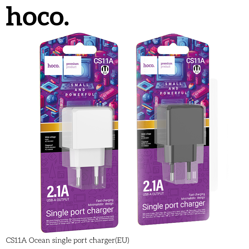 Cóc Sạc HOCO CS11A Ocean 5V/2.1A chính hãng [BH 1 NĂM]