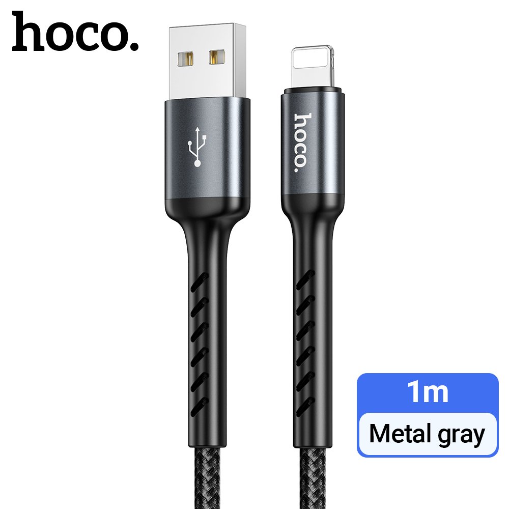 Cáp sạc nhanh 3a Hoco DM-X2 iPhone (usb ra iphone lightning) 1m chính hãng [BH: 1 NĂM]