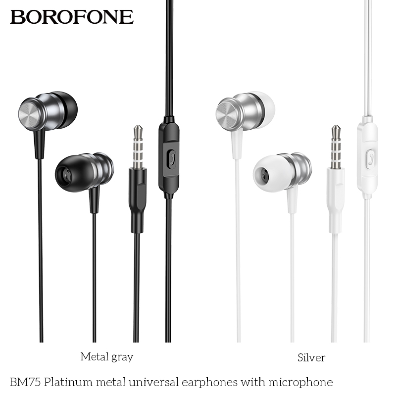 Tai nghe có dây 3.5 Borofone BM75 chính hãng [BH 1 NĂM]