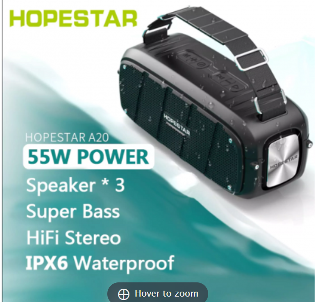 Loa bluetooth karaoke Hopestar A20 PRO 55w kèm 1 micro không dây {còn xanh và vàng} [BH: 6 THÁNG]