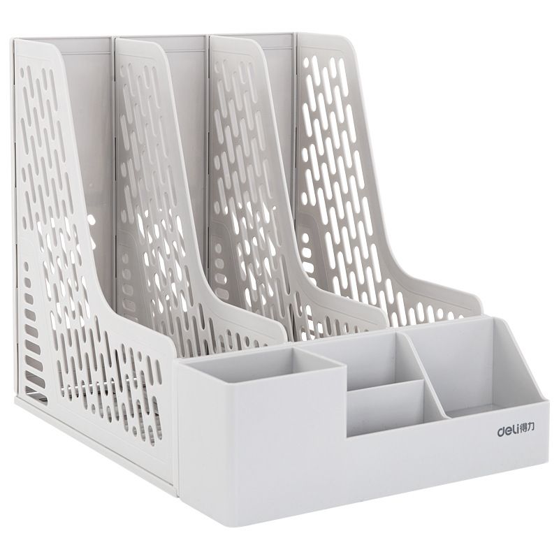 Khay hộp nhựa 3 ngăn VN-5680 đựng giấy tờ, sổ sách, bút viết, mỹ phẩm, vật dụng tiện ích văn phòng, tài liệu hồ sơ đa năng
