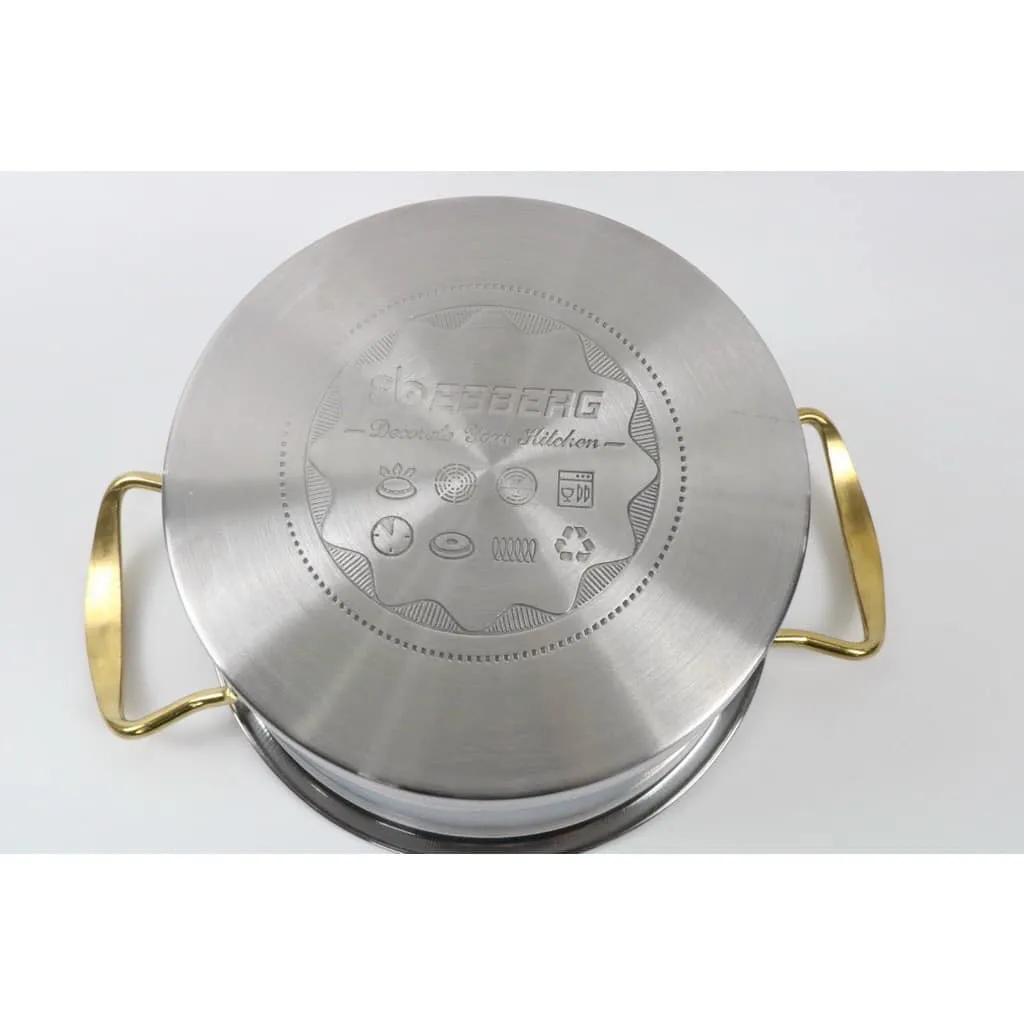 Bộ 3 nồi inox châu âu EBBERG cao cấp dùng cho mọi loại bếp (bếp gas, bếp hồng ngoại,...)