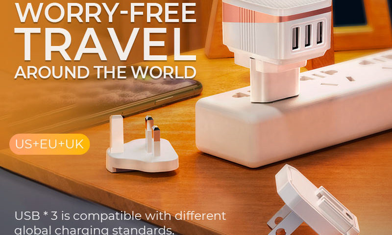 Cóc sạc nhanh 3 cổng usb Hoco C83 chính hãng kèm 3 chui rời thay thế [BH 1 năm] / pktn sale