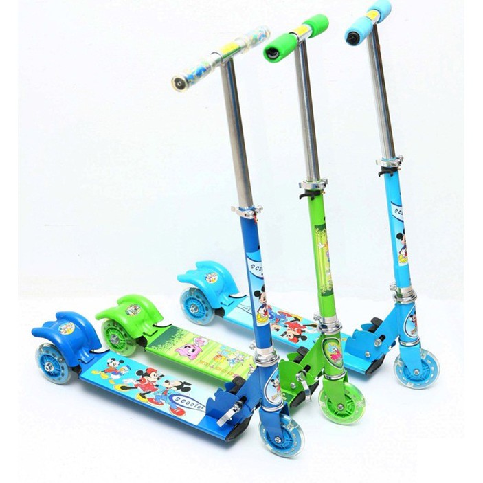 Xe Scooter, Xe Chòi Chân Cho Bé 3 Bánh Phát Sáng (trước 1 bánh)