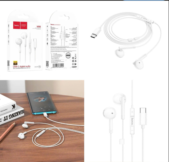 Tai nghe có dây Type C HOCO M95 Type C mẫu có mic siêu hay