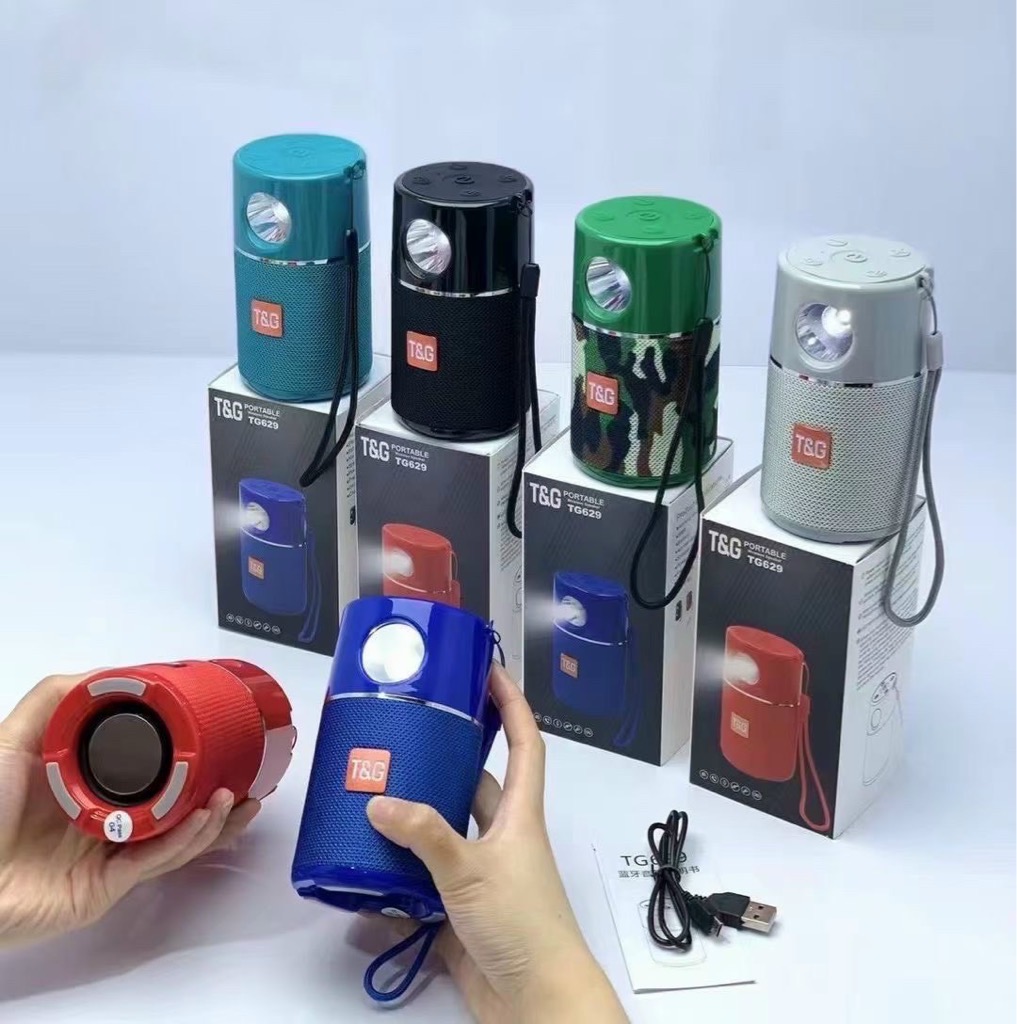 Loa bluetooth T&G TG629 chính hãng có đèn pin dây đeo siêu hay [BH 6 tháng]