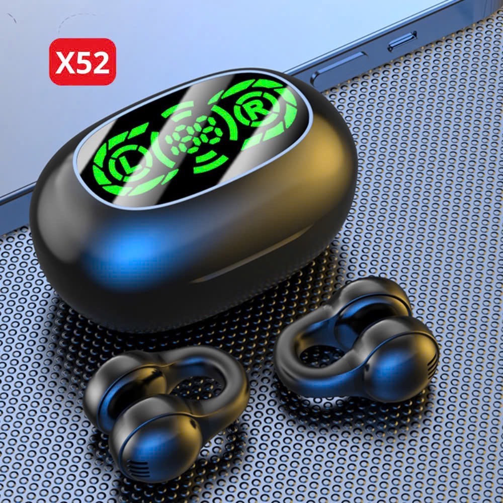 Tai nghe Bluetooth V5.3 52X ÂM THANH VÒM NỔI 9D nhét tai kèm doc sạc có màn hình hiển thị % pin, chui Type C [BH: 6 THÁNG]