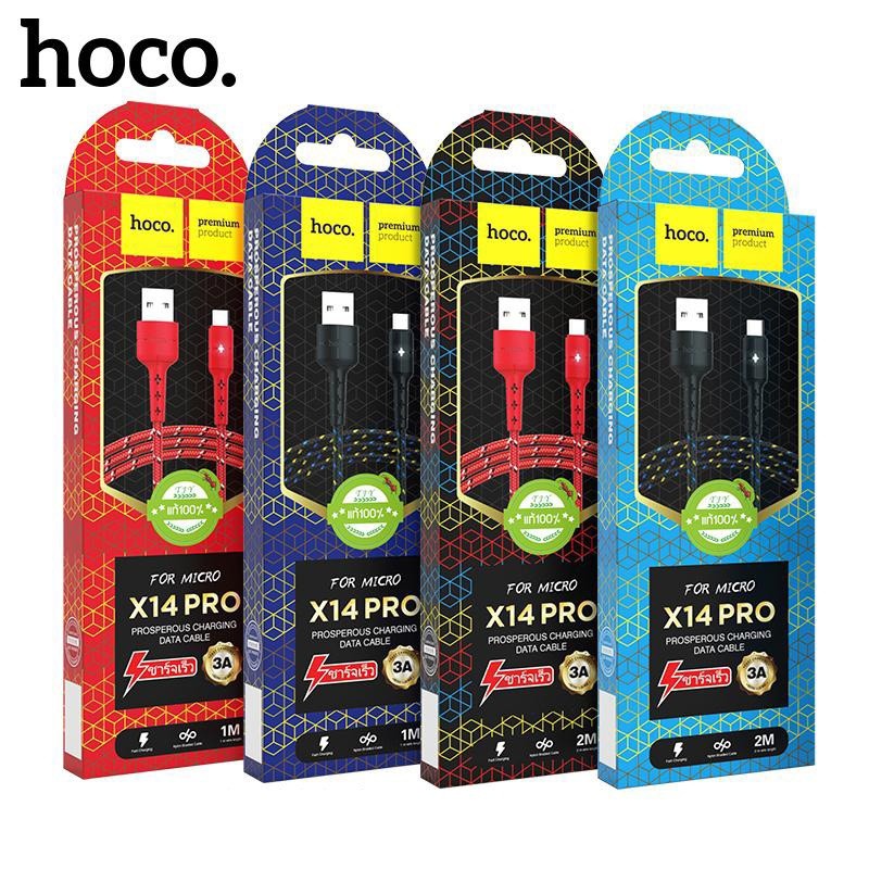 Cáp sạc nhanh 2M Samsung HOCO X14 PRO chui Micro có đèn led báo đầy tự ngắt chính hãng [BH 1 năm] / pktn sale