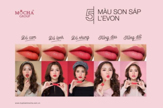 Son sáp Mo.cha màu 213 HỒNG ĐÀO / pktn sale