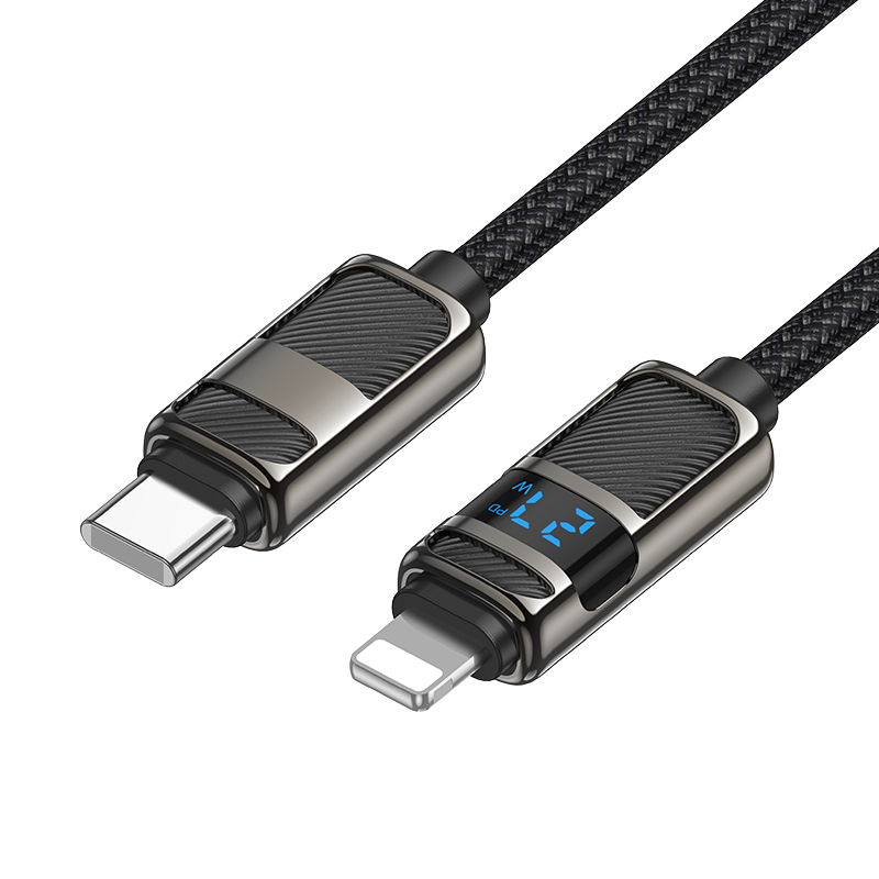 Cáp sạc nhanh 27w HOCO U137 (c-l) 1.2m - type c ra iphone lightning chính hãng [BH 1 năm]