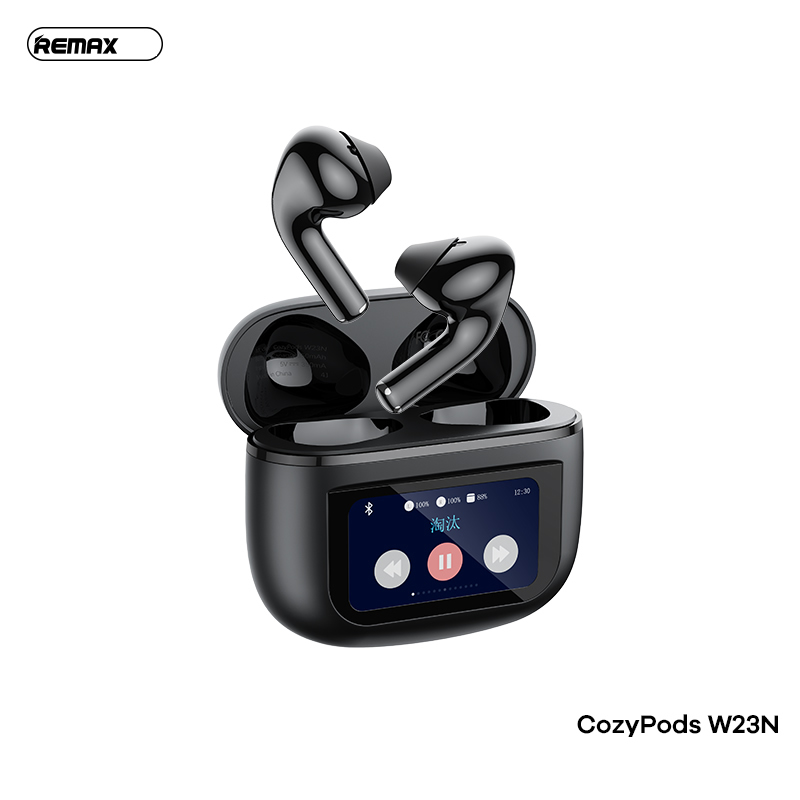 Tai nghe bluetooth REMAX Cozybuds  W23N chống ồn chủ động ANC, màn hình cảm ứng kiểu dáng Airpods True Wireless Bluetooth V5.4 chính hãng [BH 1 năm]