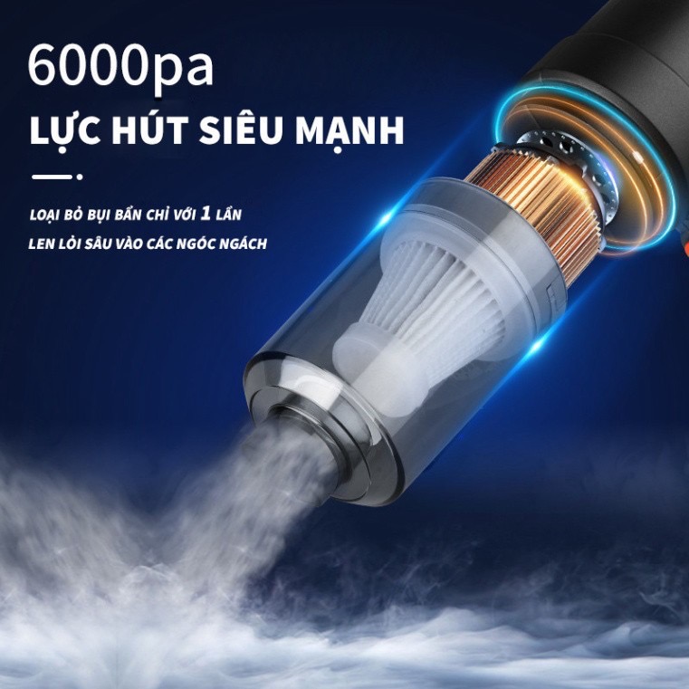 Máy hút cầm tay bụi oto (ô tô/ xe hơi) mini tiện lợi YT-M2037 [BH: NONE]