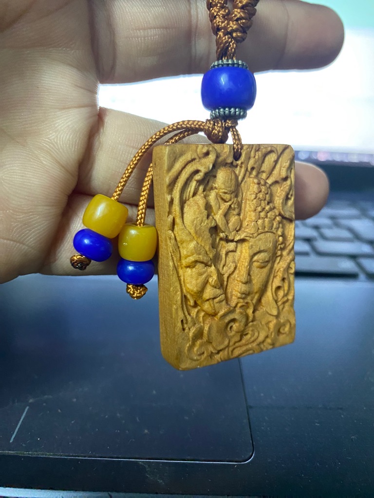 Móc khóa gỗ điêu khắc treo xe, ví, chìa khóa MẪU 1