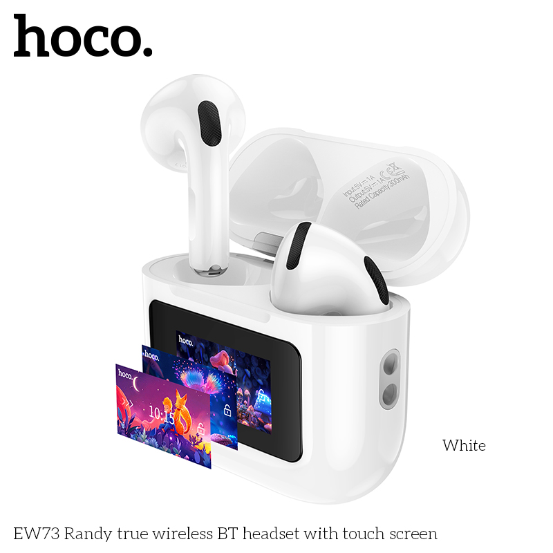 Tai nghe bluetooth HOCO EW73 True Wireless V5.4 30mAh/300mAh có màn hình cảm ứng kiểu dáng AIRPODS chính hãng [BH: 1 NĂM]