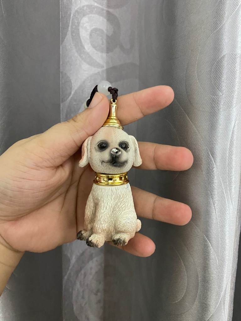 Bật lửa, quẹt diêm xăng hình Cún con phong thuỷ MÀU TRẮNG[BH: None] / pktn sale