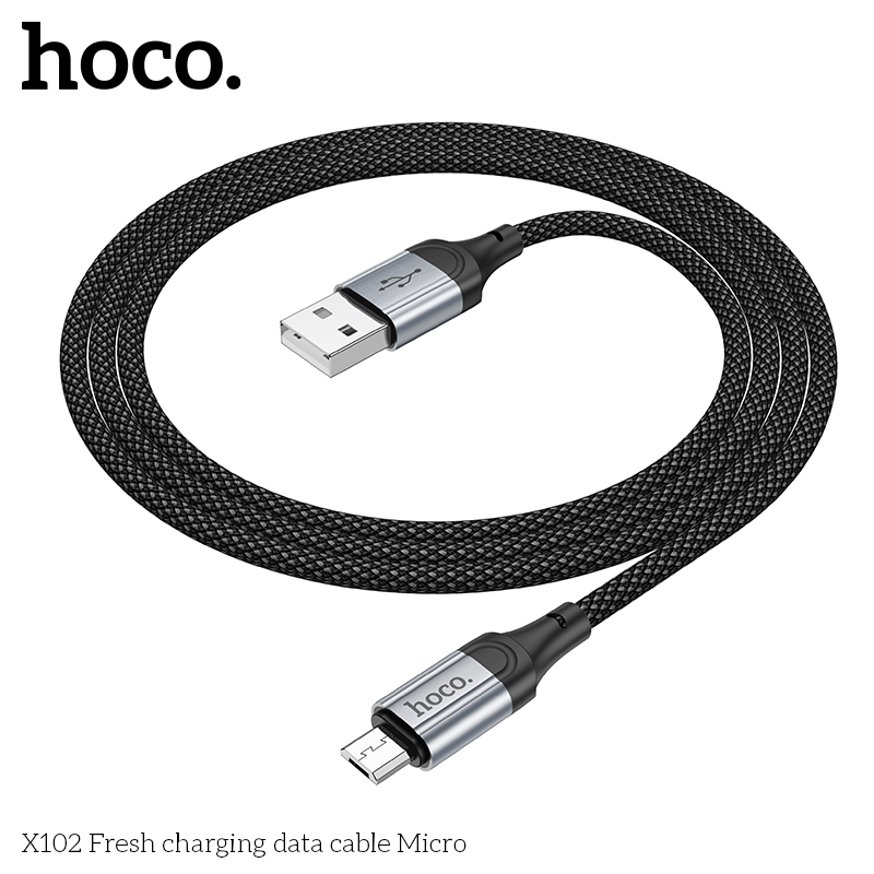 Cáp sạc nhanh Hoco x102 usb ra samsung micro 2.4A chính hãng [BH 1 năm]