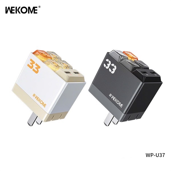 Cóc sạc nhanh 33w WEKOME WP-U37 CN 2 cổng type-c chính hãng [BH 1 năm]