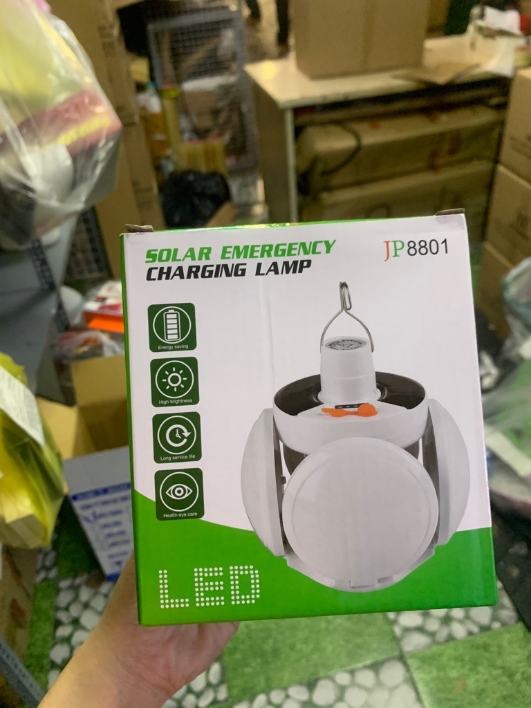 Bóng đèn led 2029 sạc năng lượng mặt trời 4 cánh 5 bóng xếp [BH 1 TUẦN]