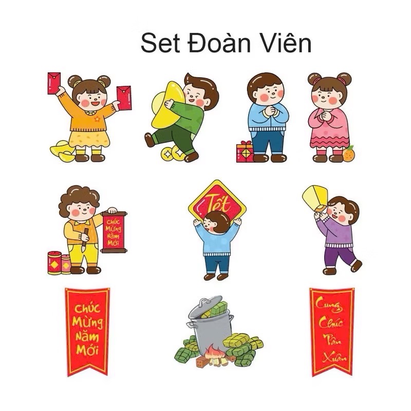 Combo 10 tag TẾT trang trí treo cành mai đào quốc siêu cute- mẫu tag về ngẫu nhiên [BH: NONE] 1l1a12