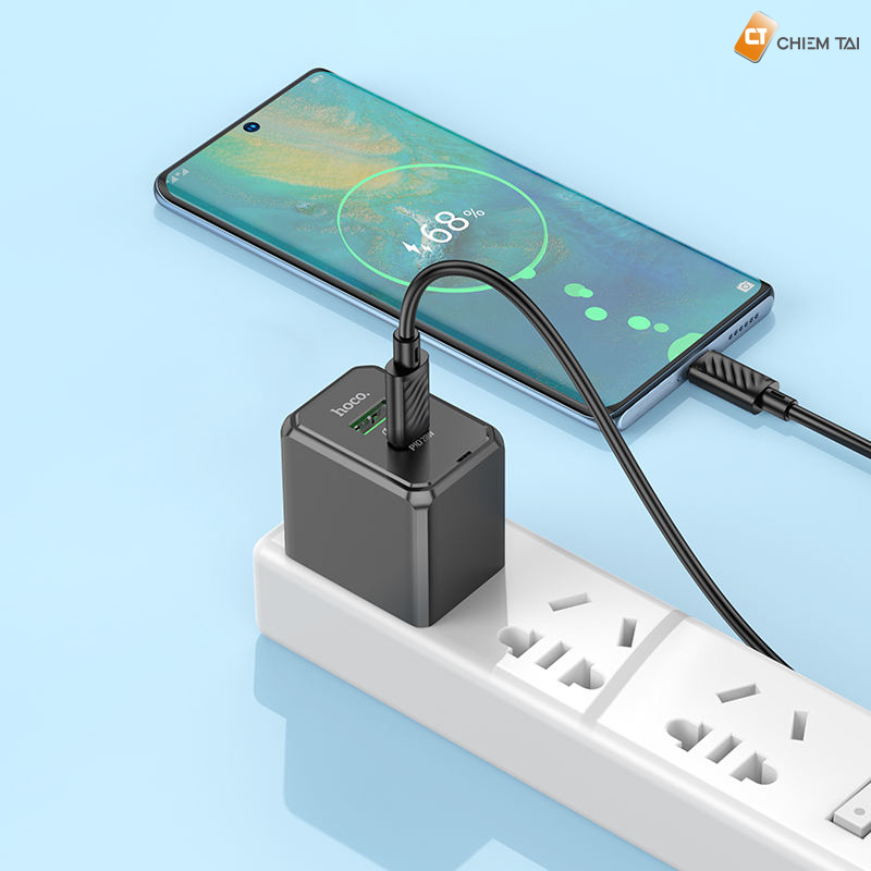 Cóc sạc nhanh 20w Hoco CS14 1U1C (1 cổng usb vs 1 cổng type-c) Chính Hãng [BH 1 NĂM]