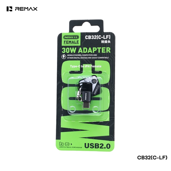 Bộ chuyển đổi REMAX CB32 [C-LF] USB2.0 cái Smartlink Series 30W C sang lightning iPhone