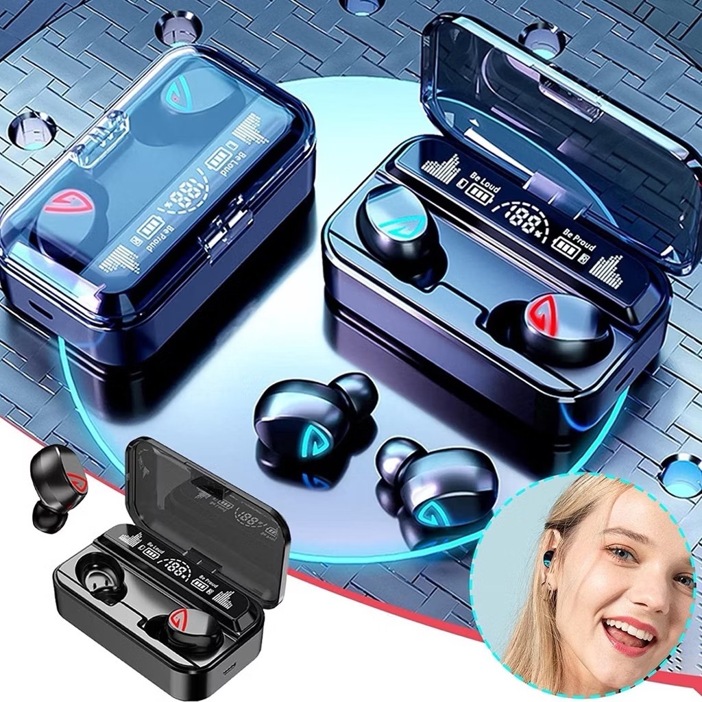 Tai nghe bluetooth v5.2 mini S10PRO, 2 tai kèm doc sạc, có màn hình hiển thị phần trăm pin [BH: 3 tháng] 4l6b10