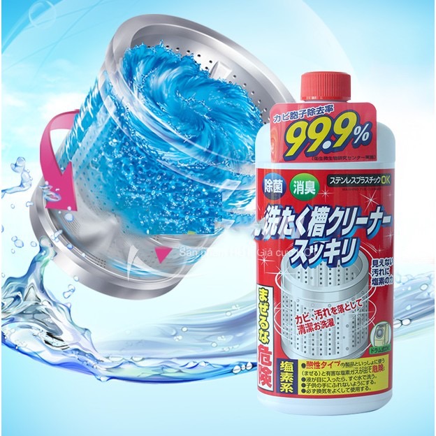 Chai dung dịch vệ sinh, tẩy lồng máy giặt 400ml Nhật Bản siêu sạch, diệt khuẩn mới [BH: NONE]