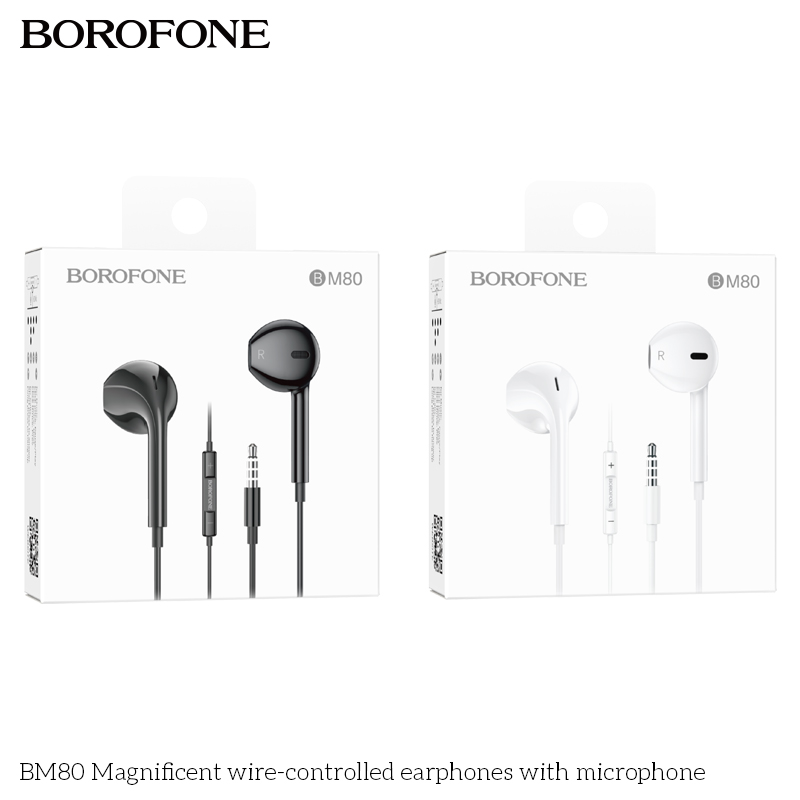 Tai nghe có dây 3.5 Borofone BM80 chính hãng [BH 1 NĂM]