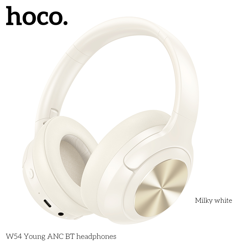 Tai nghe bluetooth chụp tai HOCO W54 Young ANC Khử tiếng ồn chủ động âm thanh nổi headphone chính hãng [BH 1 năm]