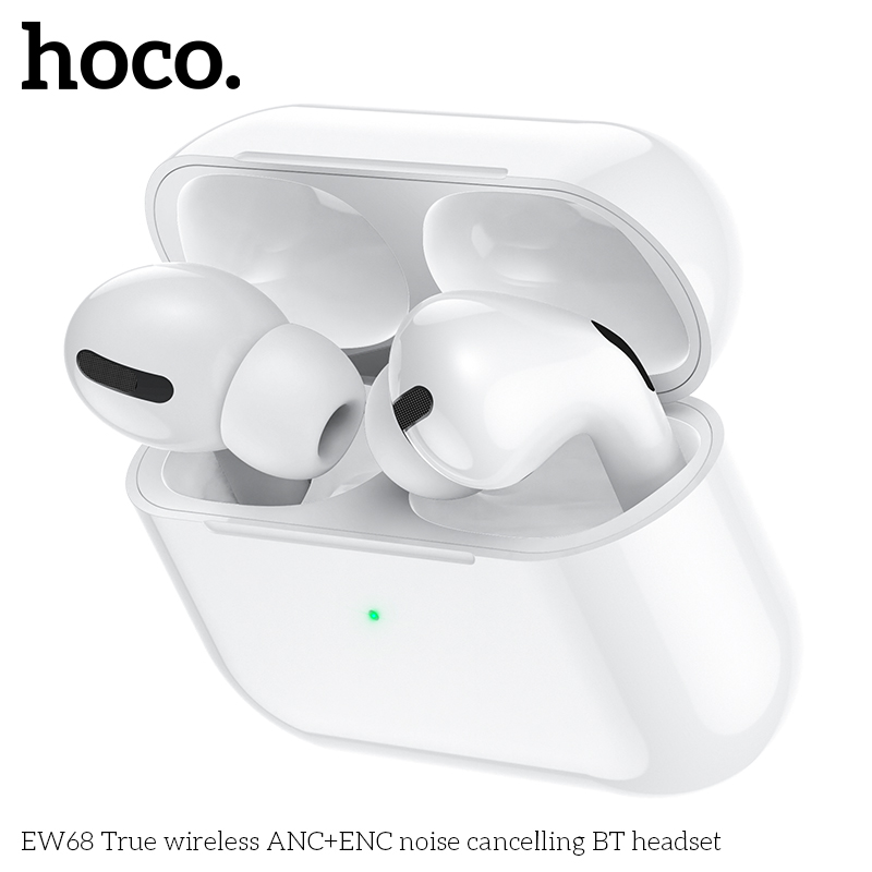 Tai nghe bluetooth HOCO EW68 True Wireless V5.4 30mAh/300mAh giảm tiếng ồn ANC+ENC kiểu dáng AIRPODS chính hãng [BH: 1 NĂM]