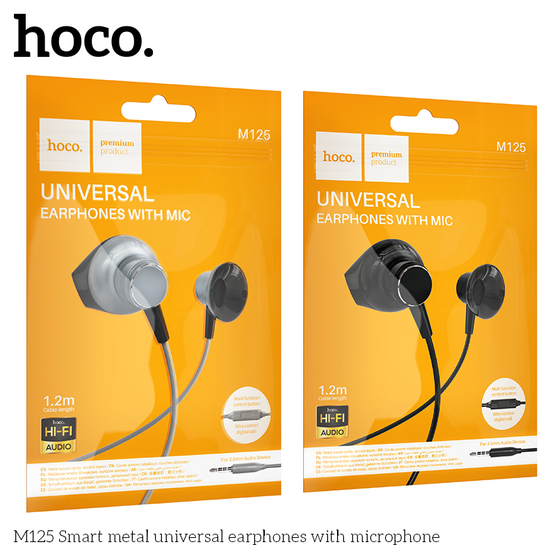 Tai nghe có dây 3.5 nhét tai HOCO M125 có Micro dài 1m2 chính hãng [BH 1 năm]