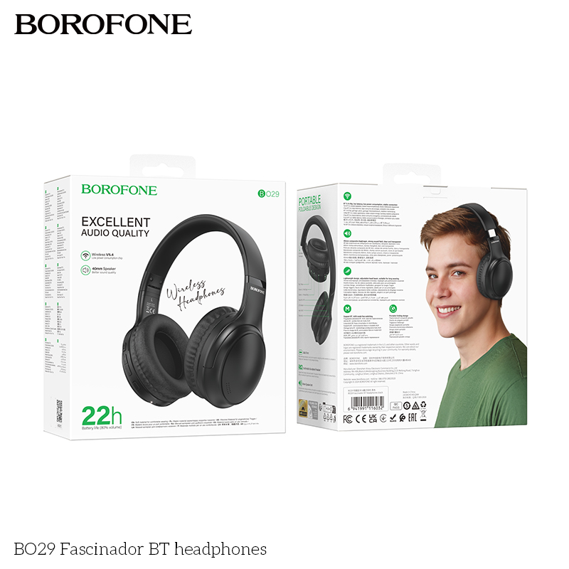 Tai nghe bluetooth chụp tai BOROFONE BO29 headphone chính hãng [BH: 1 NĂM]