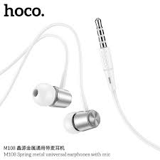 Tai nghe có dây M108 đa năng bằng kim loại lò xo có mic Chính Hãng [BH 1 NĂM]