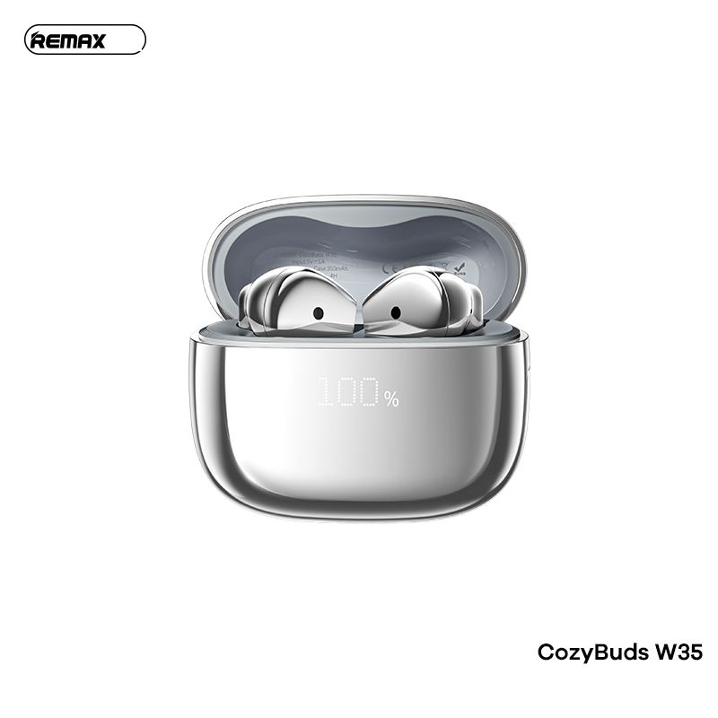 Tai nghe bluetooth REMAX Cozybuds W35 kiểu dáng Airpods True Wireless V5.4 30mAh/300mAh chính hãng [BH: 1 Năm]