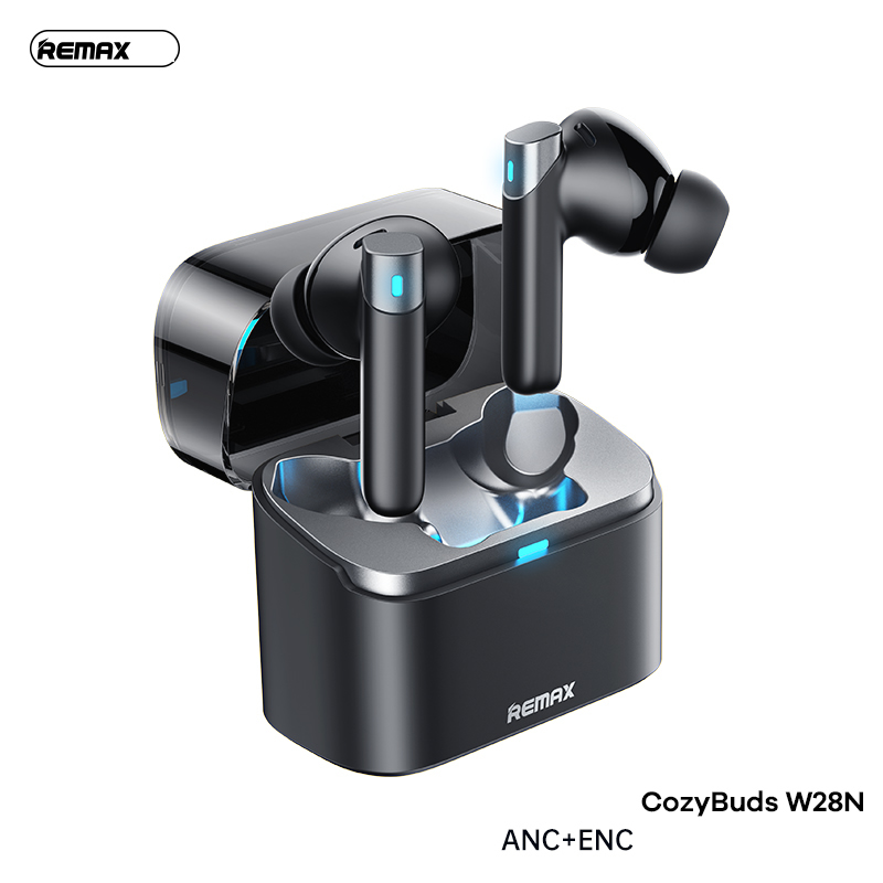 Tai nghe bluetooth REMAX Cozybuds W28N kiểu dáng Airpods True Wireless V5.4 30mAh/350mAh ANC+ENC chính hãng [BH: 1 Năm]